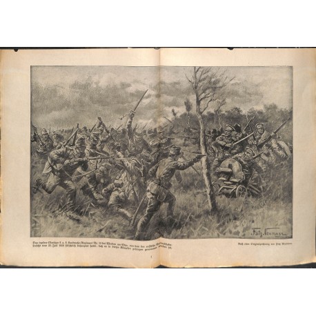 2211	 WWI print 1914/18-	Werbe Styr  austro-hungarian soldiers russian army fights 	,size:	23,5 x 32,5 cm	, printed on normal pa