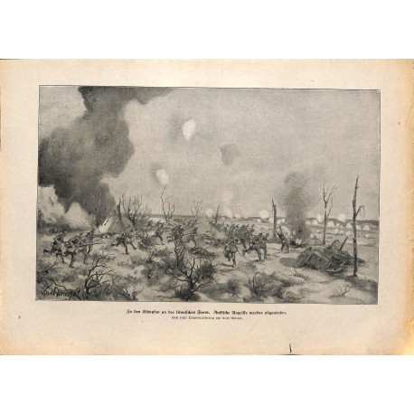 2215	 WWI print 1914/18-	Litovia russian sodliers battlefield	,size:	23,5 x 32,5 cm	, printed on normal paper-	,this print comes