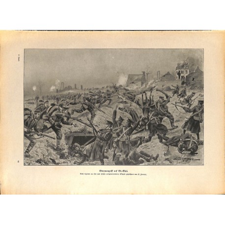 2216	 WWI print 1914/18-	Saint Eloi german soldiers battlefield	,size:	47 x 32,5 cm	, printed on normal paper-	,this print comes