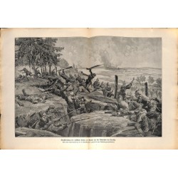 2220	 WWI print 1914/18-	Narev russian trnech german soldiers attack	,size:	23,5 x 32,5 cm	, printed on normal paper-	,this prin