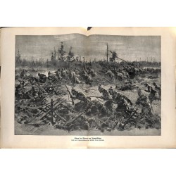 2257	 WWI print 1914/18-	Jahndwäldchen german soldiers storm	,size:	23,5 x 32,5 cm	, printed on normal paper-	,this print comes 