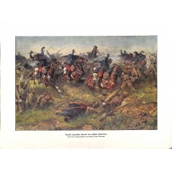 2270	 WWI print 1914/18-	Hungarian Honved attack russian soldiers	,size:	23,5 x 32,5 cm		,this print comes from the german book 