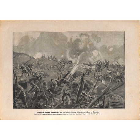 2272	 WWI print 1914/18-	german turkish line  Kaukasus russian attack	,size:	23,5 x 32,5 cm	, printed on normal paper-	,this pri