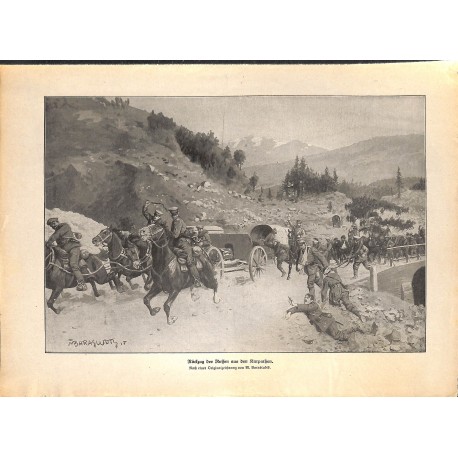 2300	 WWI print 1914/18-	russian retreat soldiers Karparthen	,size:	23,5 x 32,5 cm	, printed on normal paper-	,this print comes 