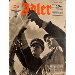 0626	 DER ADLER	 -No.	10	-1943	 vintage German Luftwaffe Magazine Air Force WW2 WWII