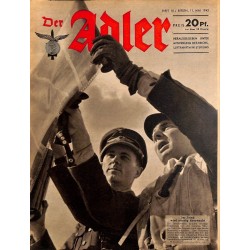 0627	 DER ADLER	 -No.	10	-1943	 vintage German Luftwaffe Magazine Air Force WW2 WWII