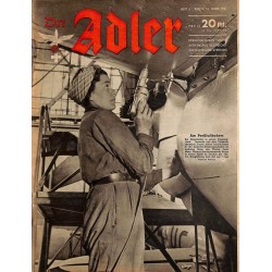 0636	 DER ADLER	 -No.	6	-1943	 vintage German Luftwaffe Magazine Air Force WW2 WWII