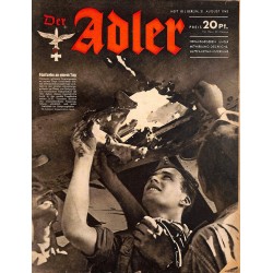 0662	 DER ADLER	 -No.	18	-1943	 vintage German Luftwaffe Magazine Air Force WW2 WWII 