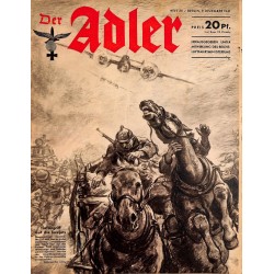 0685	 DER ADLER	 -No.	25	-1941	 vintage German Luftwaffe Magazine Air Force WW2 WWII 