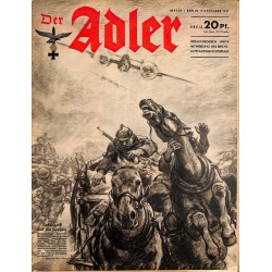 0707	 DER ADLER	 -No.	25	-1941	 vintage German Luftwaffe Magazine Air Force WW2 WWII