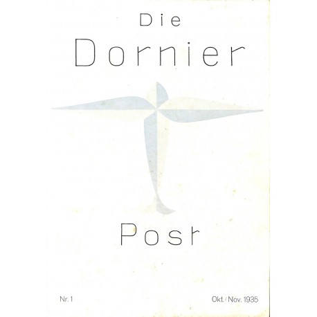 8501	 DIE DORNIER-POST	 No. 	 1-1935 Oktober/November		 