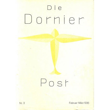 8503	 DIE DORNIER-POST	 No. 	 3-1936 Februar/März		