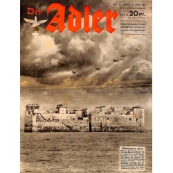 0740	 DER ADLER	 -No.	12	-1943	 vintage German Luftwaffe Magazine Air Force WW2 WWII