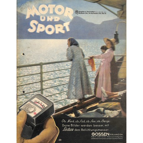 8496	 MOTOR UND SPORT	 No.	 35-1941 30.November Ausgabe A	