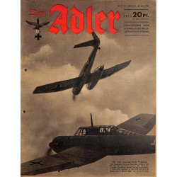 0751	 DER ADLER	 -No.	11	-1942	 vintage German Luftwaffe Magazine Air Force WW2 WWII 