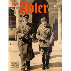 0753	 DER ADLER	 -No.	13	-1942	 vintage German Luftwaffe Magazine Air Force WW2 WWII