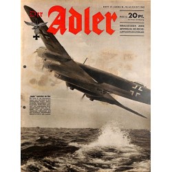 0754	 DER ADLER	 -No.	17	-1942	 vintage German Luftwaffe Magazine Air Force WW2 WWII 