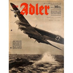 0759	 DER ADLER	 -No.	17	-1942	 vintage German Luftwaffe Magazine Air Force WW2 WWII 