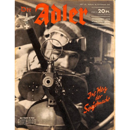 0776	 DER ADLER	 -No.	20	-1941	 vintage German Luftwaffe Magazine Air Force WW2 WWII 