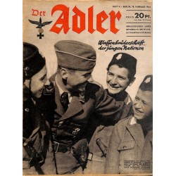 0783	 DER ADLER	 -No.	4	-1941	 vintage German Luftwaffe Magazine Air Force WW2 WWII