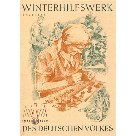 5245	 WHW sticker	 1938/1939 Dezember making small presents	Winterhilfswerk Third Reich collection	