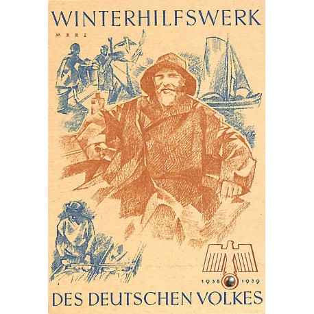 5247	 WHW sticker	 1938/1939 März fisherman	Winterhilfswerk Third Reich collection	