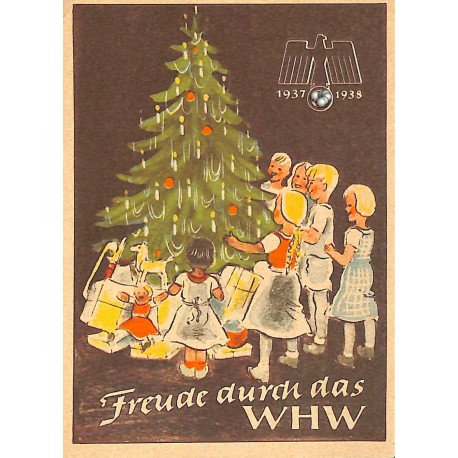 5251	 WHW sticker	 1937/1937 Freude durch das WHW	Winterhilfswerk Third Reich collection	