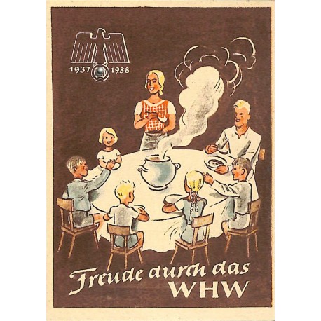 5252	 WHW sticker	 1937/1937 Freude durch das WHW	Winterhilfswerk Third Reich collection	