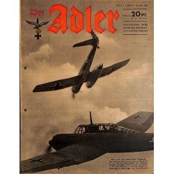 0790	 DER ADLER	 -No.	11	-1942	 vintage German Luftwaffe Magazine Air Force WW2 WWII 