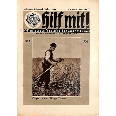 8739	 INCOMPLETE Hilf mit ! -	 No.	 1-1934	 Oktober	