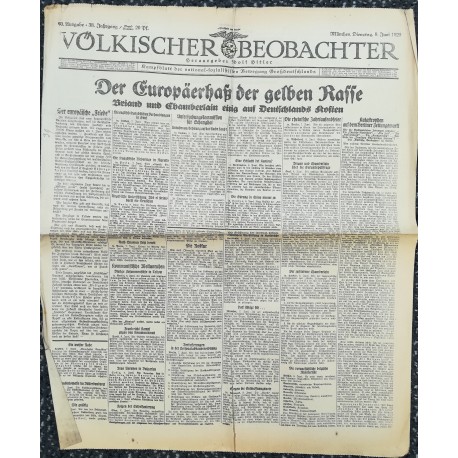 10746	 Kampfzeit VÖLKISCHER BEOBACHTER	 No. 60	 9.Juni 1925	 Der Europäerhass der gelben Rasse		