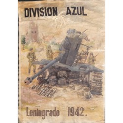 10465	 Poster Division Azul	 Leningrad 1942 destroyed tank soldiers		