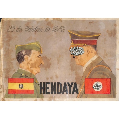 10493	 Poster Division Azul	 Hitler Franco 1940	 size 41.5 x 29 cm, looks great in a frame