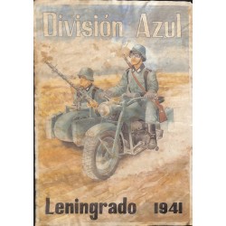10512	 Poster Division Azul	 soldiers Leningrad 1941 motorcycle MG	 
