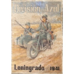 10515	 Poster Division Azul	 soldiers Leningrad 1941 motorcycle MG	 