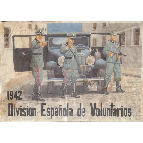 10517	 Poster Division Azul	 German soldiers 1942  car	 