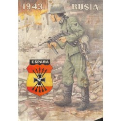 10528	 Poster Division Azul	 Russia 1943 soldier machine pistol	
