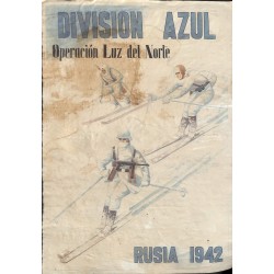 10531	 Poster Division Azul	 Russia 1942 snow winter skiier Operaccion Luz del Norte	 
