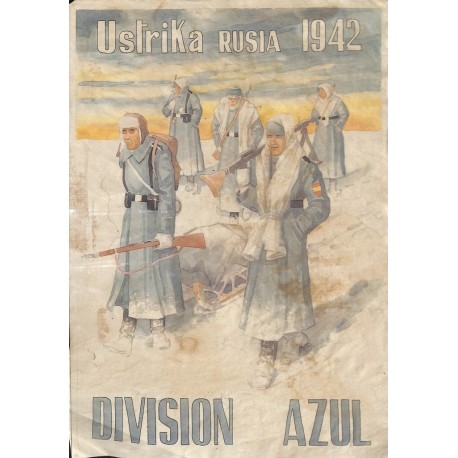 10538	 Poster Division Azul	 Ustrika Russia 1942 winter 	