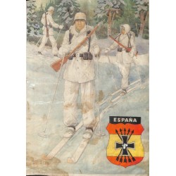 10552	 Poster Division Azul	 winter skier soldiers	