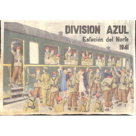 10559	 Poster Division Azul	 Estacion del Norte 1941 train station	