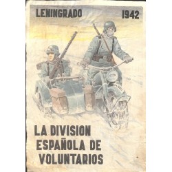 10564	 Poster Division Azul	 Leningrad 1942 Russia motorcycle soldiers	