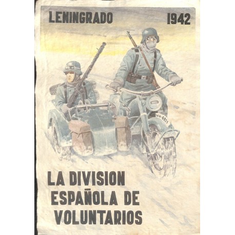 10565	 Poster Division Azul	 Leningrad 1942 Russia motorcycle soldiers	 size 41.5 x 29 cm, looks great in a frame 