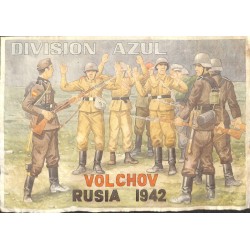 10566	 Poster Division Azul	 Volchov Russia 1942 captured soldiers	