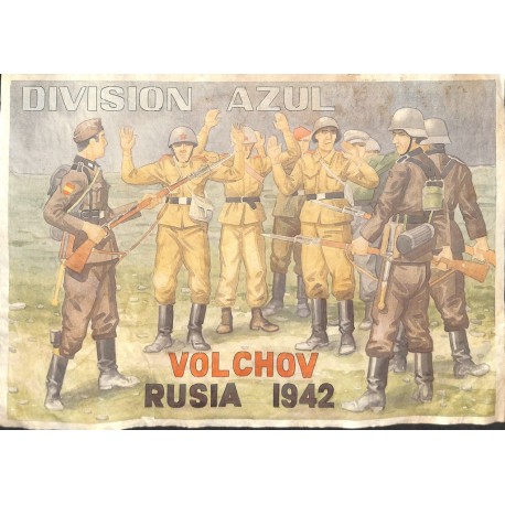 10567	 Poster Division Azul	 Volchov Russia 1942 captured soldiers	