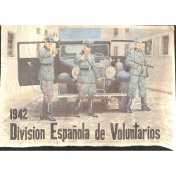 10577	 Poster Division Azul	 1942 car soldiers uniforms Division Espanola de Voluntarios	 