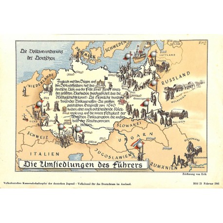 10349	 Third Reich print 	 German Third Reich migrations, the movements of the Germans, printed 1941	 