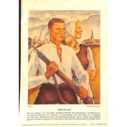 10346	 Third Reich print 	 Kärnten /Austria farmers,the Ostmark in the fight of Independence, printed 1940	