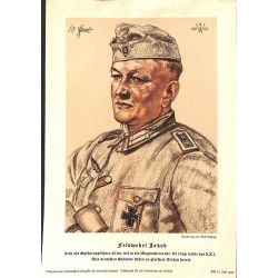 10339	 Third Reich print 	 Wolf Willrich drawing Feldwebe Jakob Maginotlinie France, EK I, printed 1940