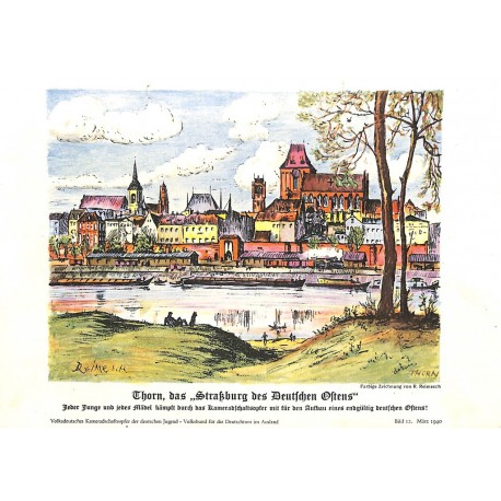 10336	 Third Reich print 	 Thorn, the Strassbourg of the East, printed 1940,	